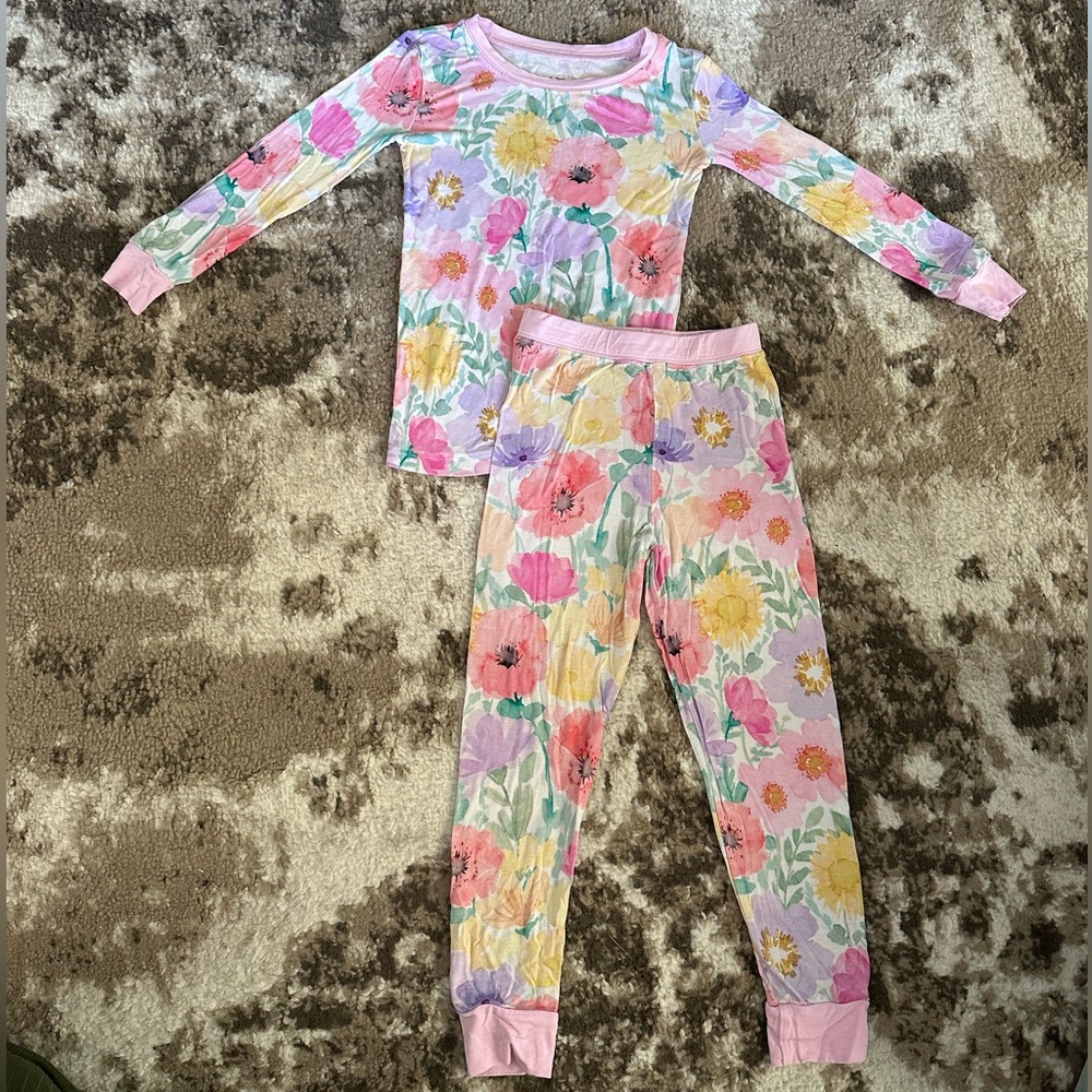 Little Sleepies Pink Floral Long-Sleeve Pajama Set